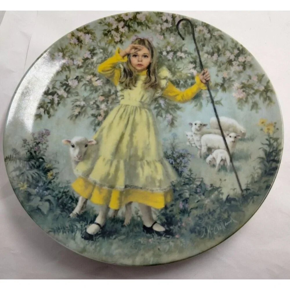 Little Bo Peep Plate Mother Goose John McClelland Limited Ed Reco 1983 - Picture 1 of 5
